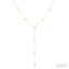 Bezel Set Diamond Station Lariat Y Necklace