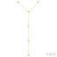 Bezel Set Diamond Station Lariat Y Necklace