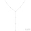 Bezel Set Diamond Station Lariat Y Necklace