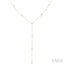 Bezel Set Diamond Station Lariat Y Necklace