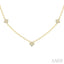 Clover Bezel Set Diamond Station Necklace