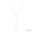 Pearl & Diamond Lariat Y Necklace