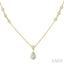 Pear Shape Bezel Set Drop Necklace
