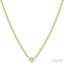 Oval Shape Curb & Cuban Diamond Fashion Necklace