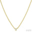 Pear Shape Bezel Curb & Cuban Diamond Fashion Necklace
