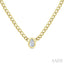 Pear Shape Bezel Curb & Cuban Diamond Fashion Necklace