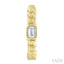 Emerald Shape Curb Diamond Fashion Hoop Earrings