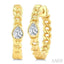 Pear Shape Curb Diamond Fashion Hoop Earrings