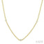 Emerald Shape Bezel Curb & Cuban Station Diamond Necklace