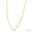 Round Shape Bezel Curb & Cuban Station Diamond Necklace