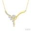 Floral Drop Diamond Fashion Necklace