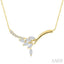 Floral Drop Diamond Fashion Necklace