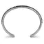 Bujukan Sterling Silver Black Spinel Bangle Bracelet