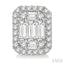 Emerald Shape Halo Fusion Diamond Earrings