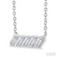Baguette Diamond Bar Necklace