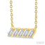 Baguette Diamond Bar Necklace