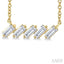 Baguette Diamond Bar Necklace
