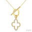 Clover Toggle Diamond Fashion Necklace