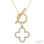 Clover Toggle Diamond Fashion Necklace
