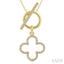 Clover Toggle Diamond Fashion Necklace