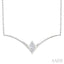 Marquise Shape Chevron Diamond Necklace
