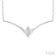 Marquise Shape Chevron Diamond Necklace