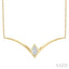 Marquise Shape Chevron Diamond Necklace