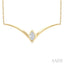 Marquise Shape Chevron Diamond Necklace