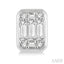 Emerald Shape Bezel Set Fusion Diamond Earrings