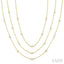 Mixed Shape Layered Diamond Station Necklace