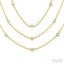 Mixed Shape Layered Diamond Station Necklace