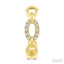 Open Link Diamond Fashion Half Hoop  Earrings