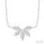Marquise Shape Chevron Diamond Necklace