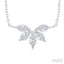 Marquise Shape Chevron Diamond Necklace