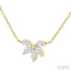 Marquise Shape Chevron Diamond Necklace
