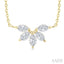 Marquise Shape Chevron Diamond Necklace