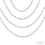 Bezel Set Layered Diamond Necklace