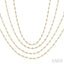Bezel Set Layered Diamond Necklace