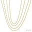 Bezel Set Layered Diamond Necklace