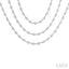 Bezel Set Layered Diamond Necklace