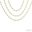 Bezel Set Layered Diamond Necklace