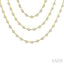 Bezel Set Layered Diamond Necklace
