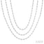 Bezel Set Layered Diamond Necklace