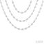 Bezel Set Layered Diamond Necklace