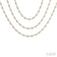 Bezel Set Layered Diamond Necklace