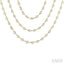 Bezel Set Layered Diamond Necklace