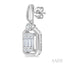 Emerald Shape Fusion Diamond Earrings