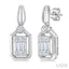 Emerald Shape Fusion Diamond Earrings
