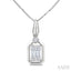 Emerald Shape Fusion Diamond Pendant