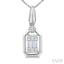 Emerald Shape Fusion Diamond Pendant